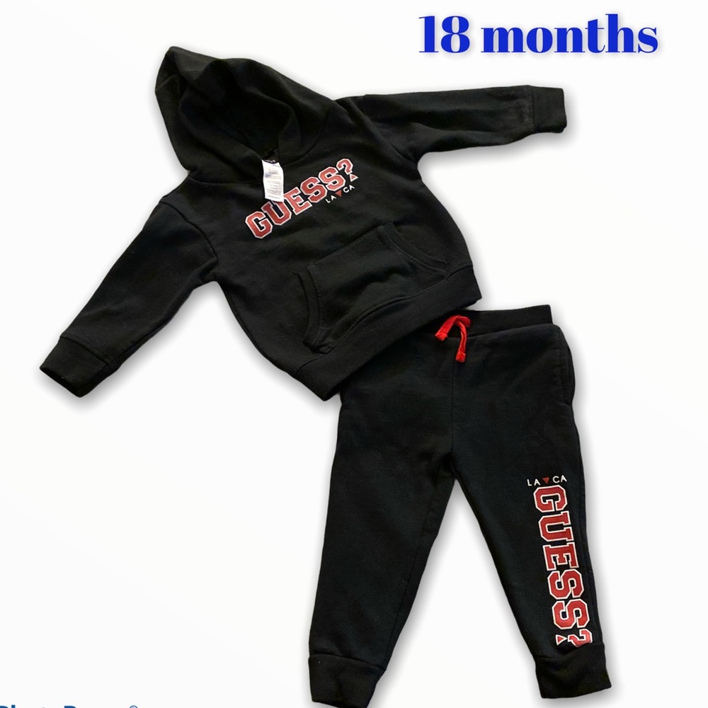 18m Baby Guess Unisex Sweatsuit Matching Set